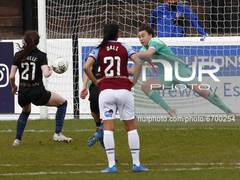  Mackenzie Arnold of West Ham United WFC save from Rose Lavelle of Manchester City WFC  during  Barclays FA Women's Super League  match betw...