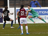 Mackenzie Arnold of West Ham United WFC save from Rose Lavelle of Manchester City WFC  during  Barclays FA Women's Super League  match betw...