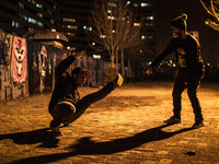 Hip hop and break dance performers are having fun in their best area of Tehran (Ekbatan).

 (