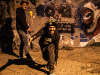 Hip hop and break dance performers are having fun in their best area of Tehran (Ekbatan). (