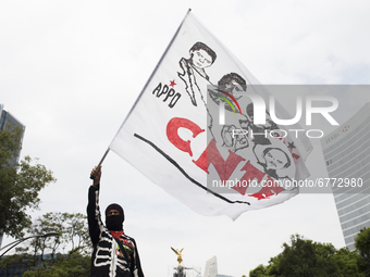 Members of the National Coordinator of Education Workers (CENTE by its acronym in Spanish) from various states of the country, marched in Me...