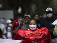 Members of the National Coordinator of Education Workers (CENTE by its acronym in Spanish) from various states of the country, marched in Me...