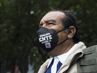 Members of the National Coordinator of Education Workers (CENTE by its acronym in Spanish) from various states of the country, marched in Me...