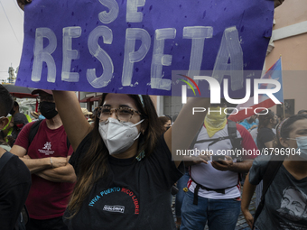 Teacher, Students and Workers of the UPR (University of Puerto Rico) protest against a budget cut of $94 million imposed by the Fiscal Contr...