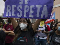 Teacher, Students and Workers of the UPR (University of Puerto Rico) protest against a budget cut of $94 million imposed by the Fiscal Contr...