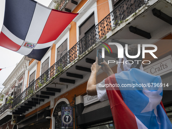 Teacher, Students and Workers of the UPR (University of Puerto Rico) protest against a budget cut of $94 million imposed by the Fiscal Contr...