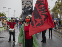 Teacher, Students and Workers of the UPR (University of Puerto Rico) protest against a budget cut of $94 million imposed by the Fiscal Contr...