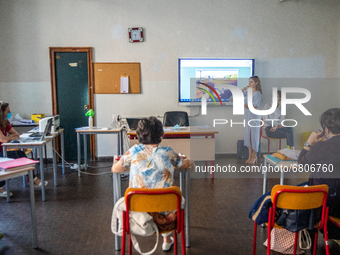 
A student speaks during a high-school exam inside the Liceo Classico Massimo D'Azeglio in Turin, Italy. High-school graduation exams commen...