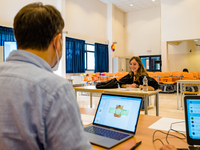 A student during the State Exam in Molfetta, Italy at the Mons.Antonio Bello Professional Institute on June 19, 2021.
This year, due to the...