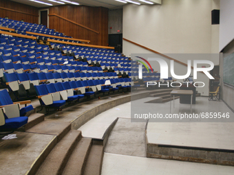 Large empty university lecture hall in Ontario, Canada, on October 08, 2008. (