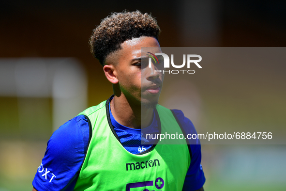 
Jordan Lawrence-Gabriel of Nottingham Forest warms up ahead of kick-off during the Pre-season Friendly match between Port Vale and Nottingh...