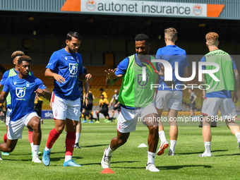 
Forest players warm-up ahead of kick-off during the Pre-season Friendly match between Port Vale and Nottingham Forest at Vale Park, Burslem...