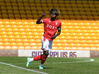 
Alex Mighten of (17) Nottingham Forest celebrates after scoring a goal to make it 0-1 during the Pre-season Friendly match between Port Val...