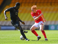 
Oliver Hammond of Nottingham Forest battles for the ball during the Pre-season Friendly match between Port Vale and Nottingham Forest at Va...