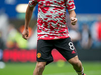   Juan Mata of Manchester United warms up during the Pre-season Friendly match between Queens Park Rangers and Manchester United at the Kiya...