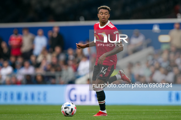   Jesse Lingard of Manchester United controls the ball during the Pre-season Friendly match between Queens Park Rangers and Manchester Unite...