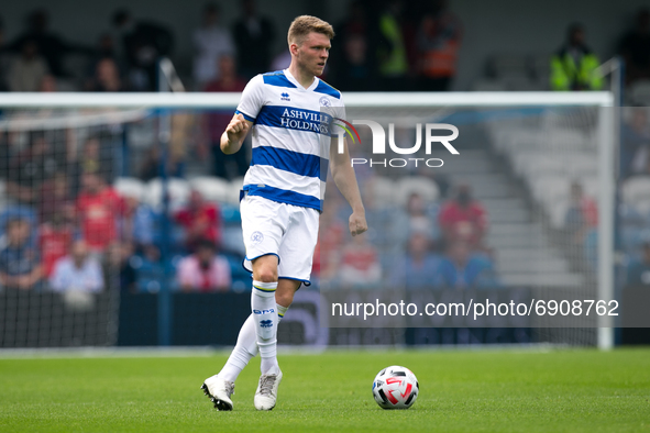   Rob Dickie of Queens Park Rangers controls the ball during the Pre-season Friendly match between Queens Park Rangers and Manchester United...