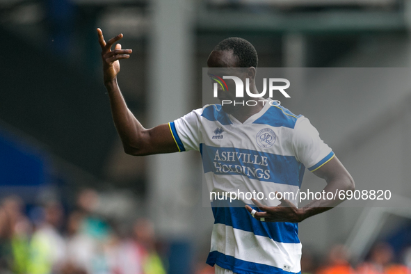   Albert Adomah of Queens Park Ranger gestures during the Pre-season Friendly match between Queens Park Rangers and Manchester United at the...