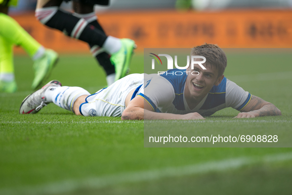   Charlie Kelman of Queens Park Rangers smiles during the Pre-season Friendly match between Queens Park Rangers and Manchester United at the...