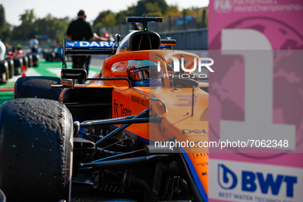 03 RICCIARDO Daniel (aus), McLaren MCL35M, action during the Formula 1 Heineken Gran Premio D&#039;italia 2021, Italian Grand Prix, 14th rou...