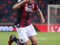 Aaron Hickey (Bologna F.C.) celebrates after scoring goal 1-0 during the Italian Serie A soccer match Bologna F.C. vs Genoa C.F.C. at the Re...