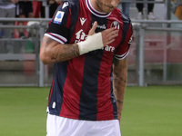 Marko Arnautovic (Bologna F.C.) celebrates after scoring goal 2-1 on penalty during the Italian Serie A soccer match Bologna F.C. vs Genoa C...