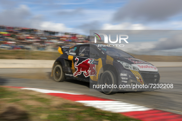 Kevin HANSEN (SWE) in Peugeot 208 of Hansen World RX Team in action during the Semi-Final of World RX of Portugal 2021, at Montalegre Intern...