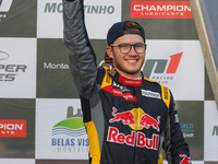 Kevin HANSEN (SWE) in Podium Ceremony of World RX of Portugal 2021, at Montalegre International Circuit, on 17 October, 2021 in Montalegre,...
