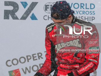 Niclas GRONHOLM (FIN) Winner in Podium Ceremony of World RX of Portugal 2021, at Montalegre International Circuit, on 17 October, 2021 in Mo...