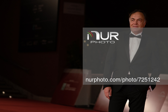 Francesco Acquaroli attends the red carpet of the movie "A casa tutti bene" during the 16th Rome Film Fest 2021 on October 21, 2021 in Rome,...