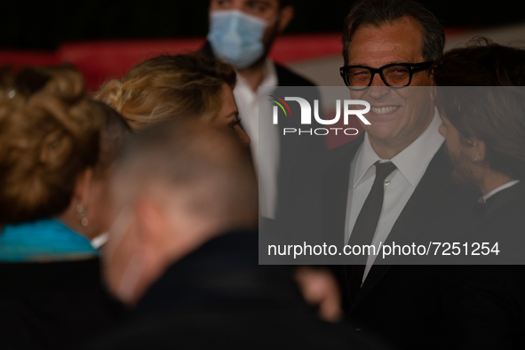 Director Gabriele Muccino attends the red carpet of the movie "A casa tutti bene" during the 16th Rome Film Fest 2021 on October 21, 2021 in...