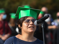 The new graduates of the autumn session paraded at the Foro Italico in Palermo. The graduation ceremony ended with the traditional Throwing...