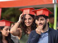 The new graduates of the autumn session paraded at the Foro Italico in Palermo. The graduation ceremony ended with the traditional Throwing...