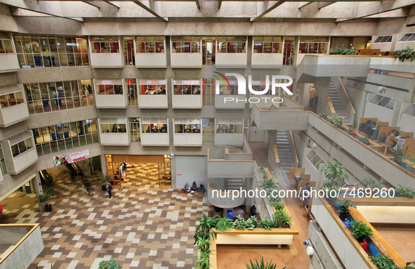 Learning Commons in the Scott Library at York University in Toronto, Ontario, Canada. York University is Ontario's second-largest graduate s...