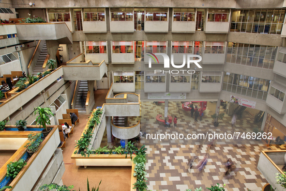 Learning Commons in the Scott Library at York University in Toronto, Ontario, Canada. York University is Ontario's second-largest graduate s...