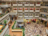 Learning Commons in the Scott Library at York University in Toronto, Ontario, Canada. York University is Ontario's second-largest graduate s...