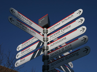 Signs at York University in Toronto, Ontario, Canada. York University is a public research university in Toronto, Ontario, Canada. It is Ont...