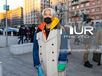 Bryanboy attends the Dsquared2 Fashion Show during the Milan Men's Fashion Week - Fall/Winter 2022/2023 on January 14, 2022 in Milan, Italy....