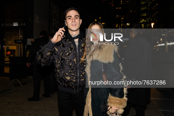 Nicola Bartolini attends the Dsquared2 Fashion Show during the Milan Men's Fashion Week - Fall/Winter 2022/2023 on January 14, 2022 in Milan...