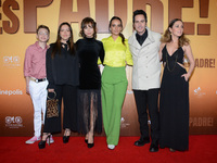 (L-R) Renata Ybarra, Fiona Palomo, Paly Duval, Mauricio Ochmann,  pose for photos during the red carpet of ‘Que Despadre’ film premiere at C...