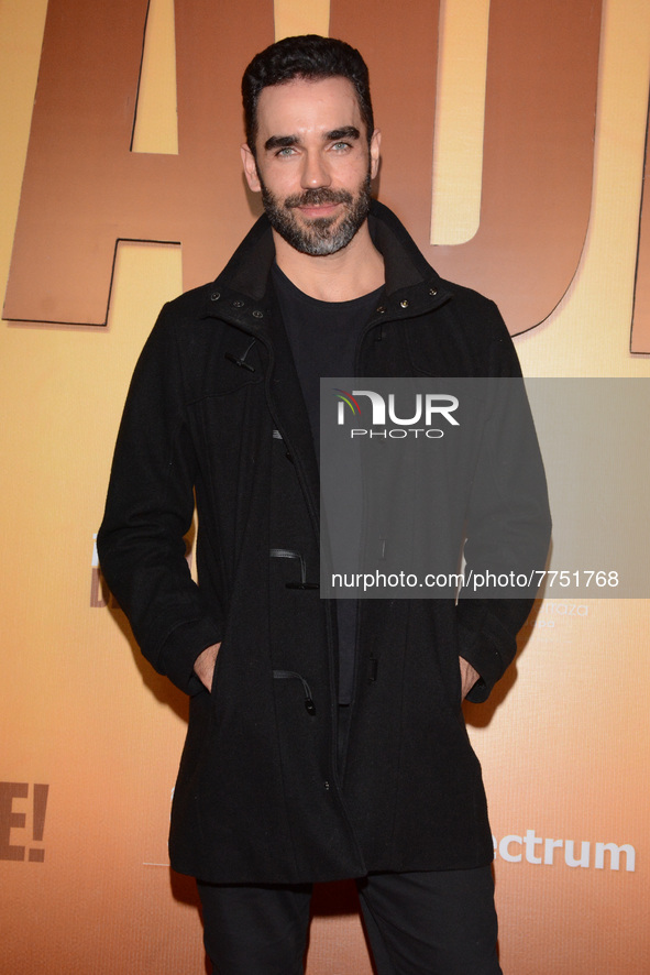 Actor Marcus Ornellas poses for photos during the red carpet of ‘Que Despadre’ film premiere at Cinepolis Gran Terraza Coapa. On February 9,...