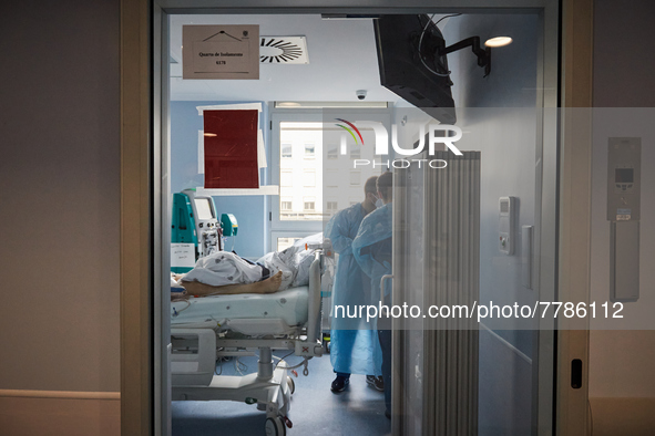 Hospital Sao Joao ward, on the day the Government presents the relief of restrictions, on February 17, 2022, Porto, Portugal. 