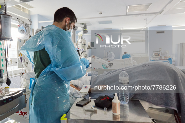 Intensive care wing with various pathologies, at Hospital Sao Joao, on the day the government presents relief from restrictions, on February...