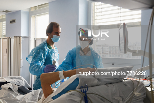 Intensive care wing with various pathologies, at Hospital Sao Joao, on the day the government presents relief from restrictions, on February...