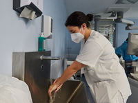 Intensive care wing with various pathologies, at Hospital Sao Joao, on the day the government presents relief from restrictions, on February...