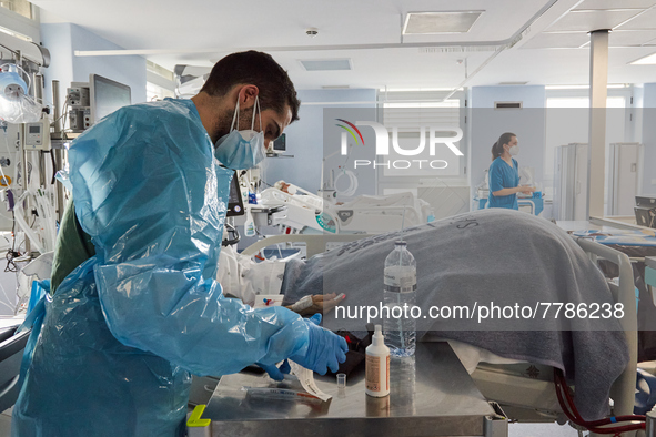 Intensive care wing with various pathologies, at Hospital Sao Joao, on the day the government presents relief from restrictions, on February...