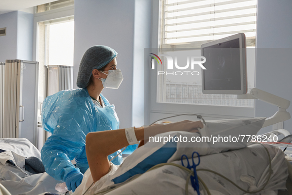 Intensive care wing with various pathologies, at Hospital Sao Joao, on the day the government presents relief from restrictions, on February...