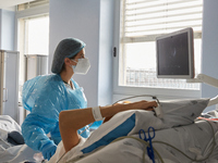 Intensive care wing with various pathologies, at Hospital Sao Joao, on the day the government presents relief from restrictions, on February...