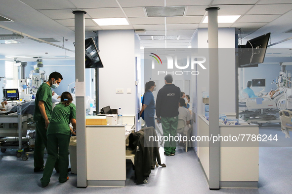 Intensive care wing with various pathologies, at Hospital Sao Joao, on the day the government presents relief from restrictions, on February...