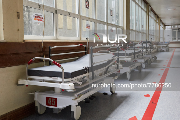 Intensive care wing with various pathologies, at Hospital Sao Joao, on the day the government presents relief from restrictions, on February...